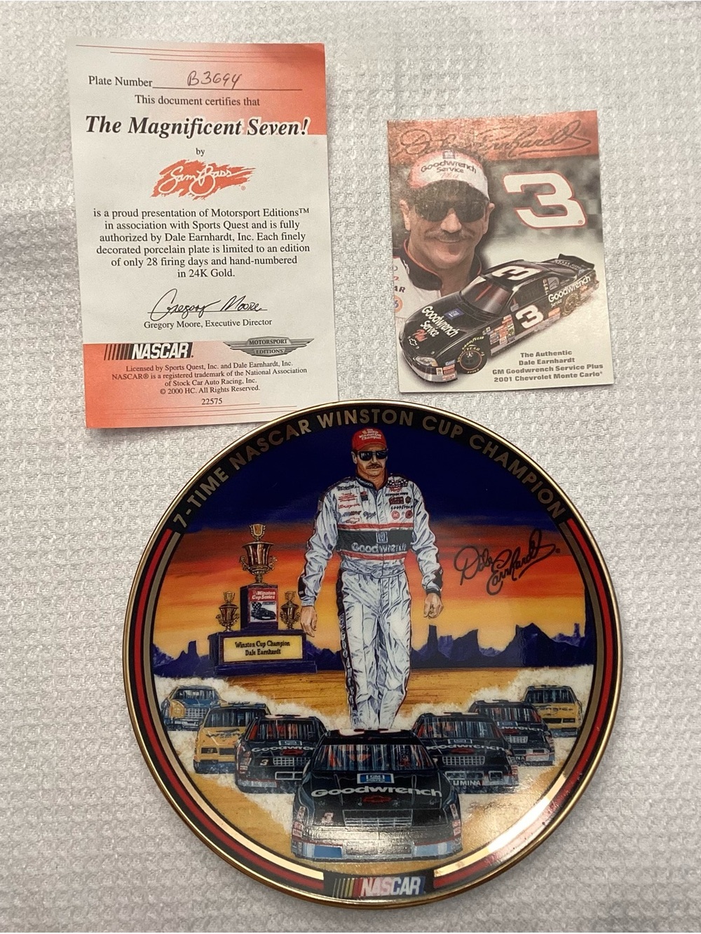 Dale Earnhardt Ltd Ed. Champions Collection collectible plate #B3694 NWOB